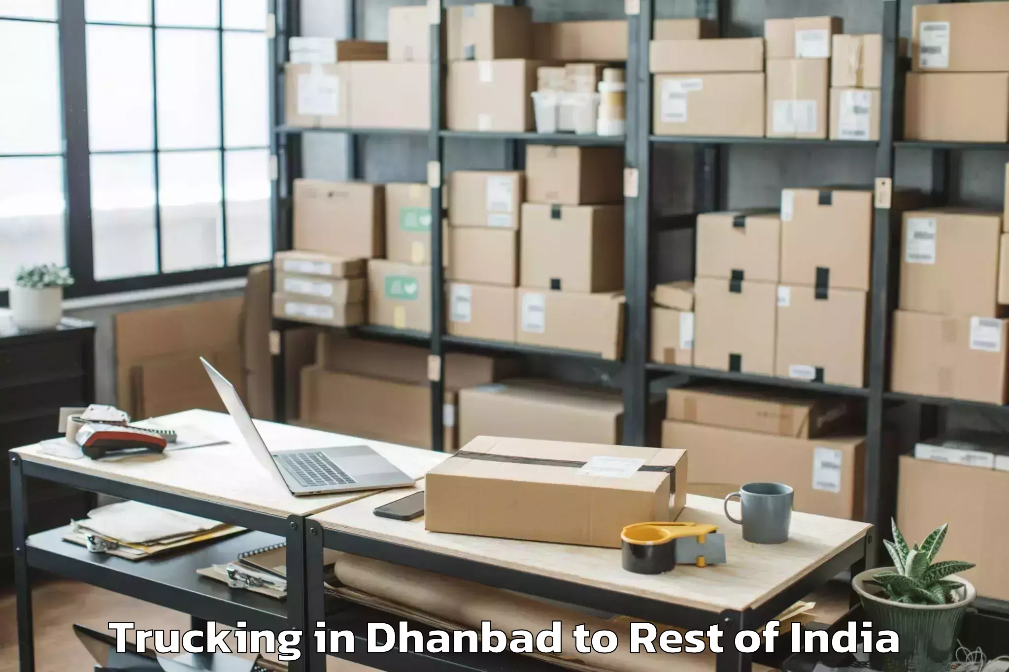 Book Dhanbad to Kamudi Trucking Online